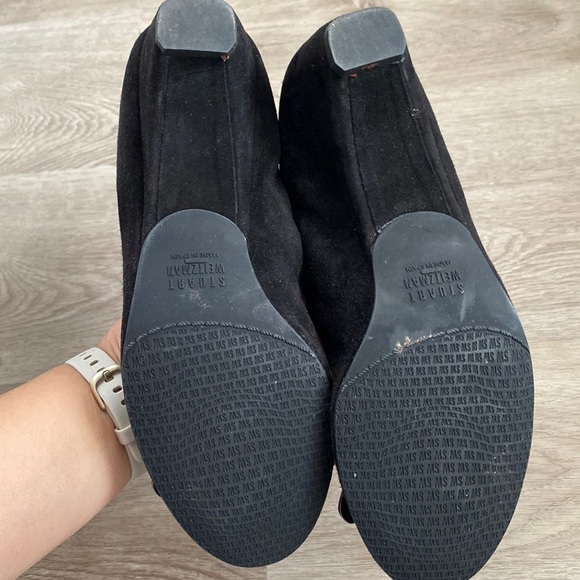 Stuart Weitzman Suede Bow Accent Pumps - Picture 10 of 16